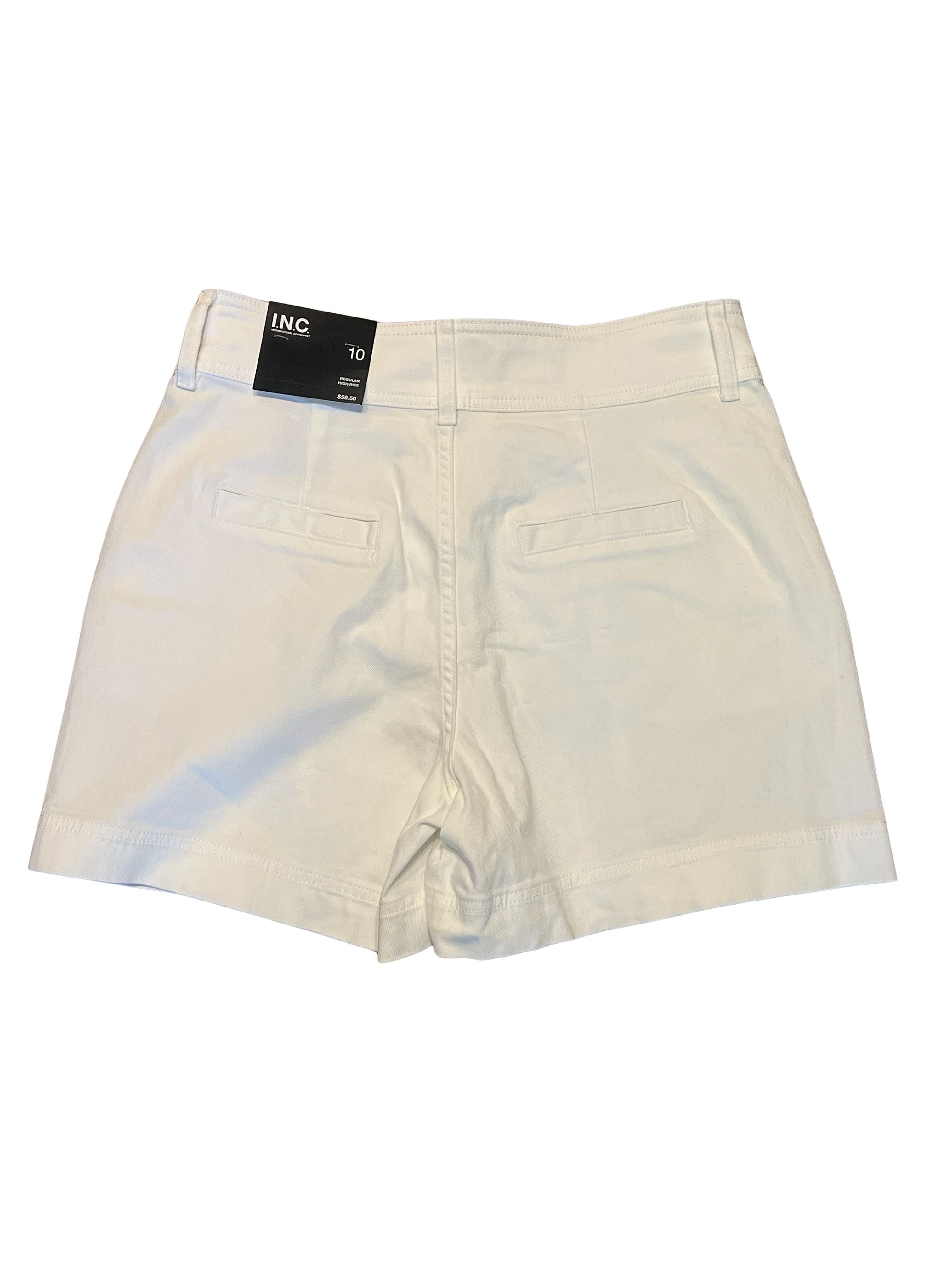 I.N.C. International Concepts White High Rise Denim Shorts Size 10 NWT