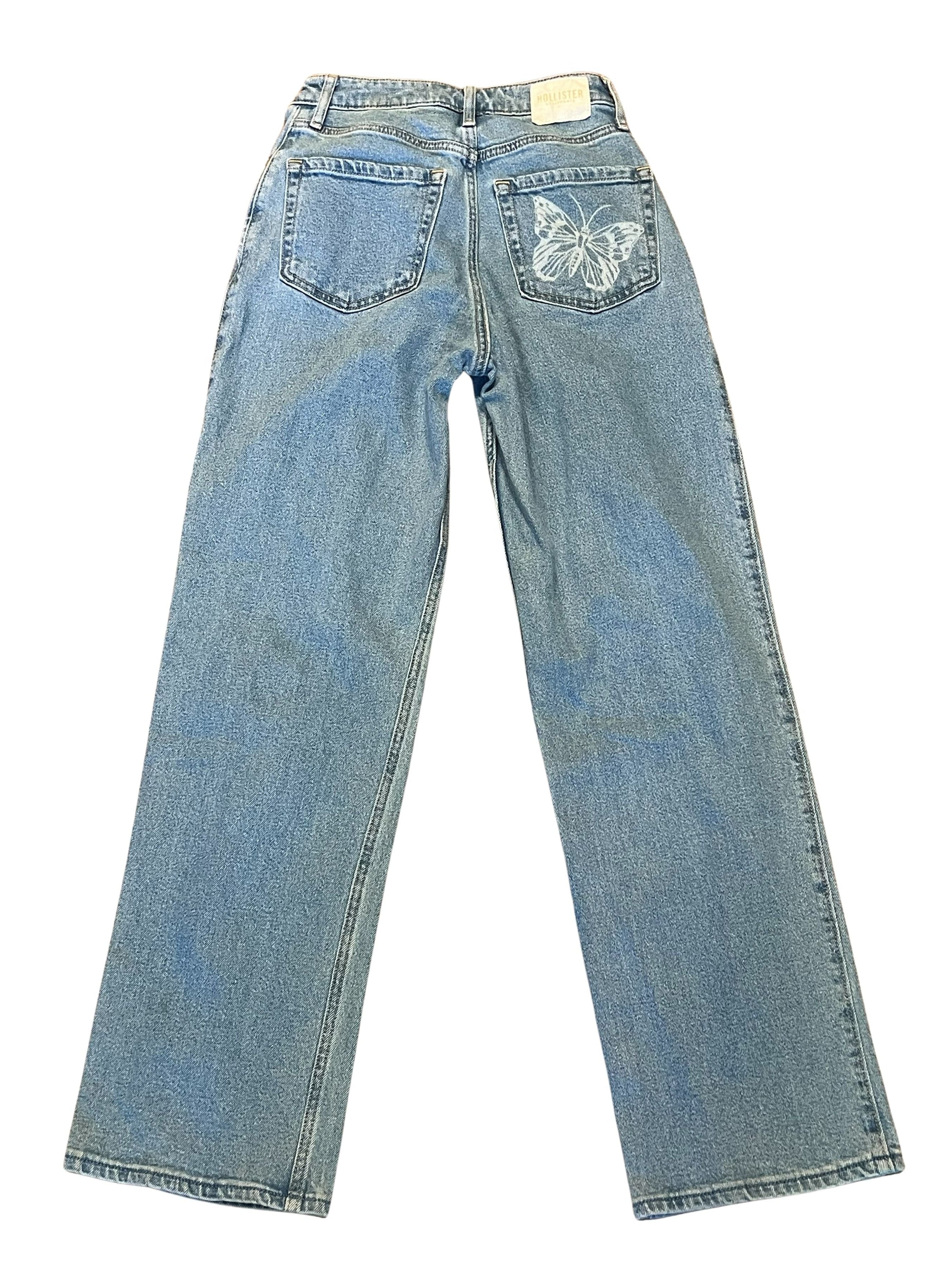 Hollister Ultra High-Rise Dad Jeans w/ Butterfly Print - W26 L31