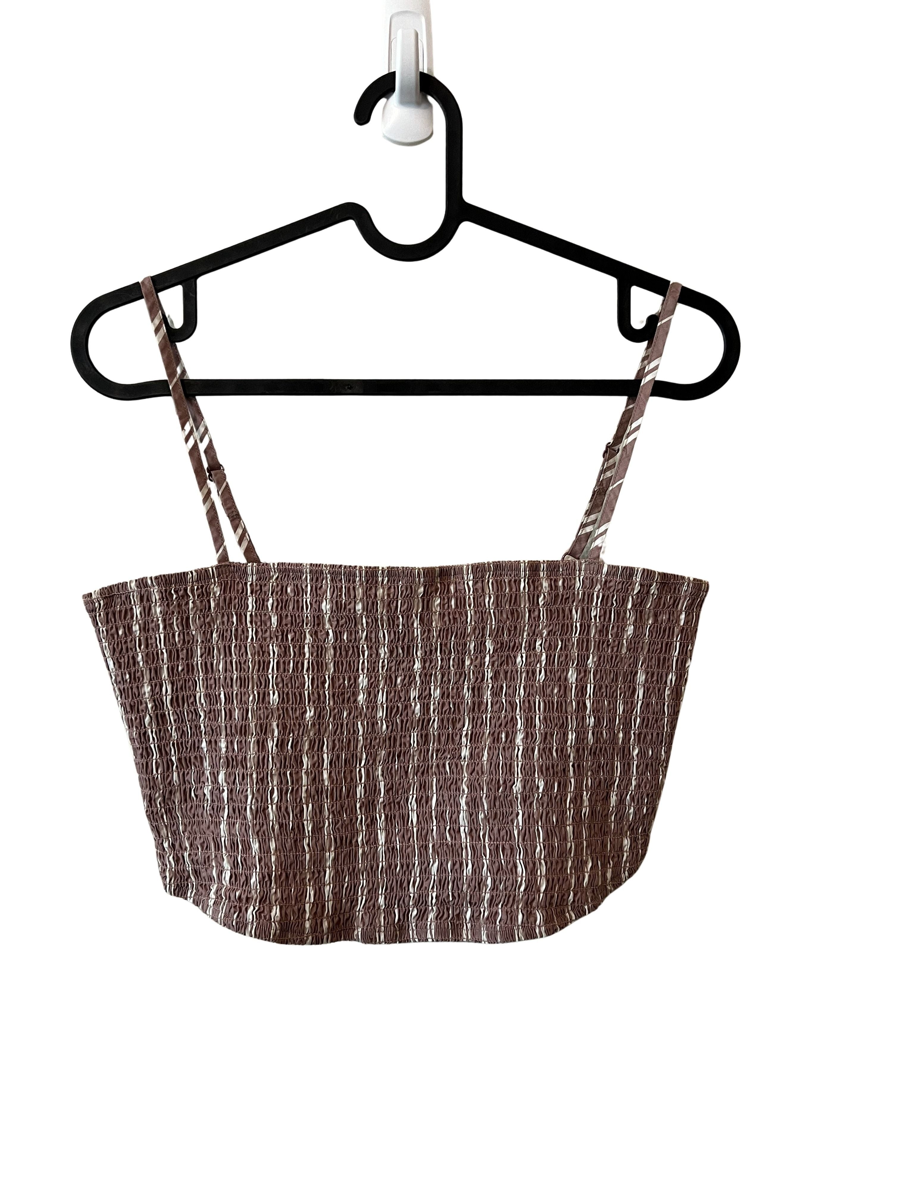 American Eagle AE Lounge Smocked Cropped Cami Top Size S
