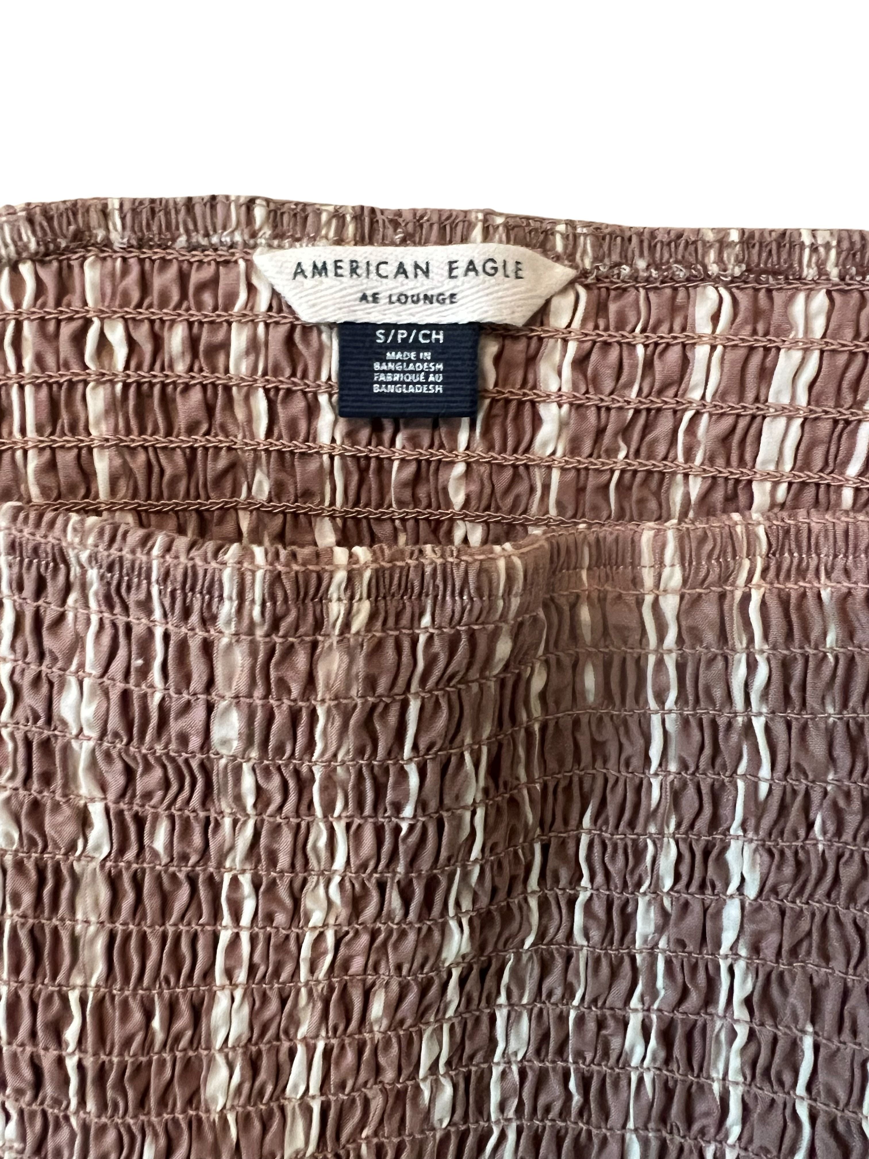 American Eagle AE Lounge Smocked Cropped Cami Top Size S