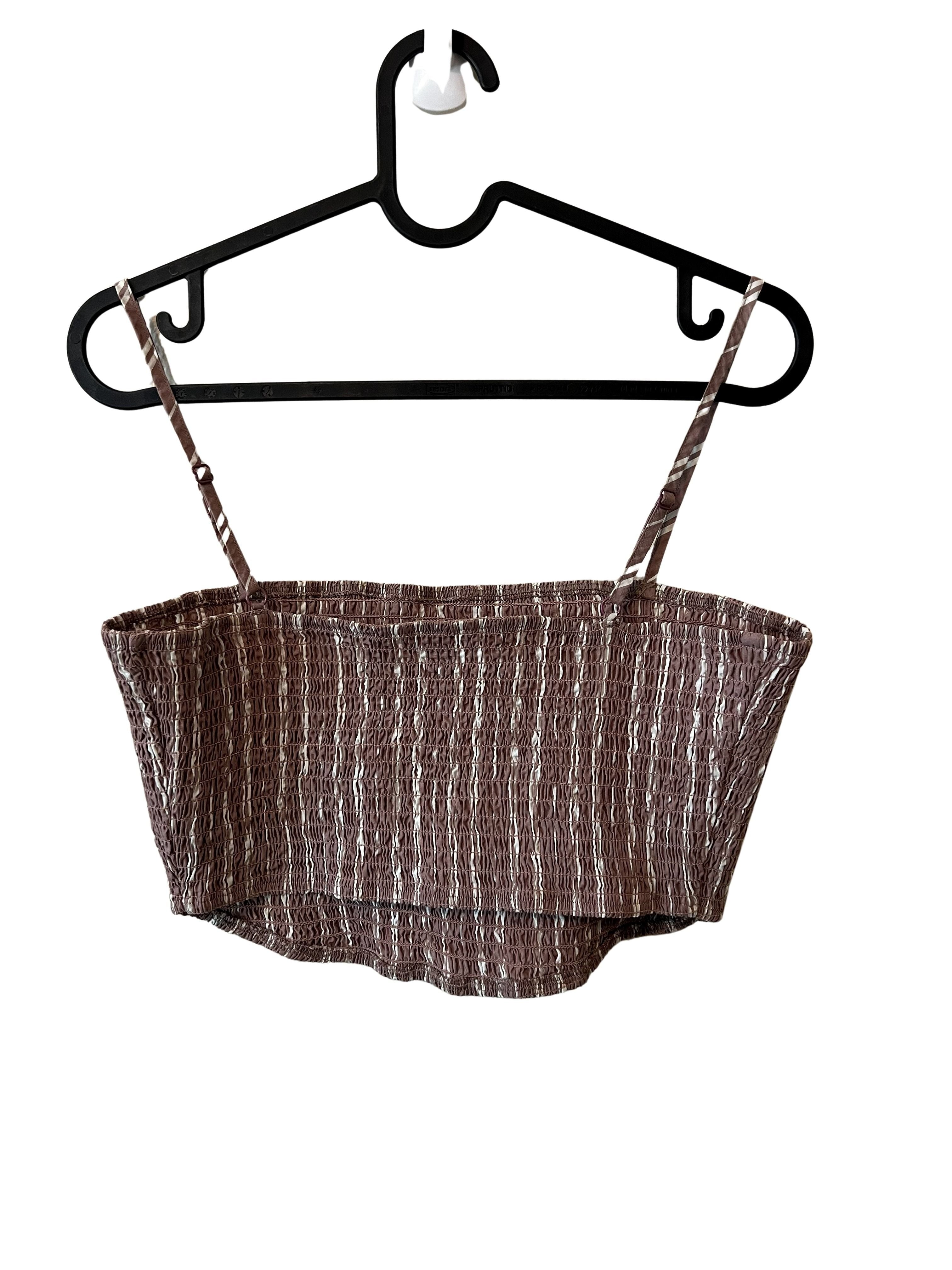 American Eagle AE Lounge Smocked Cropped Cami Top Size S