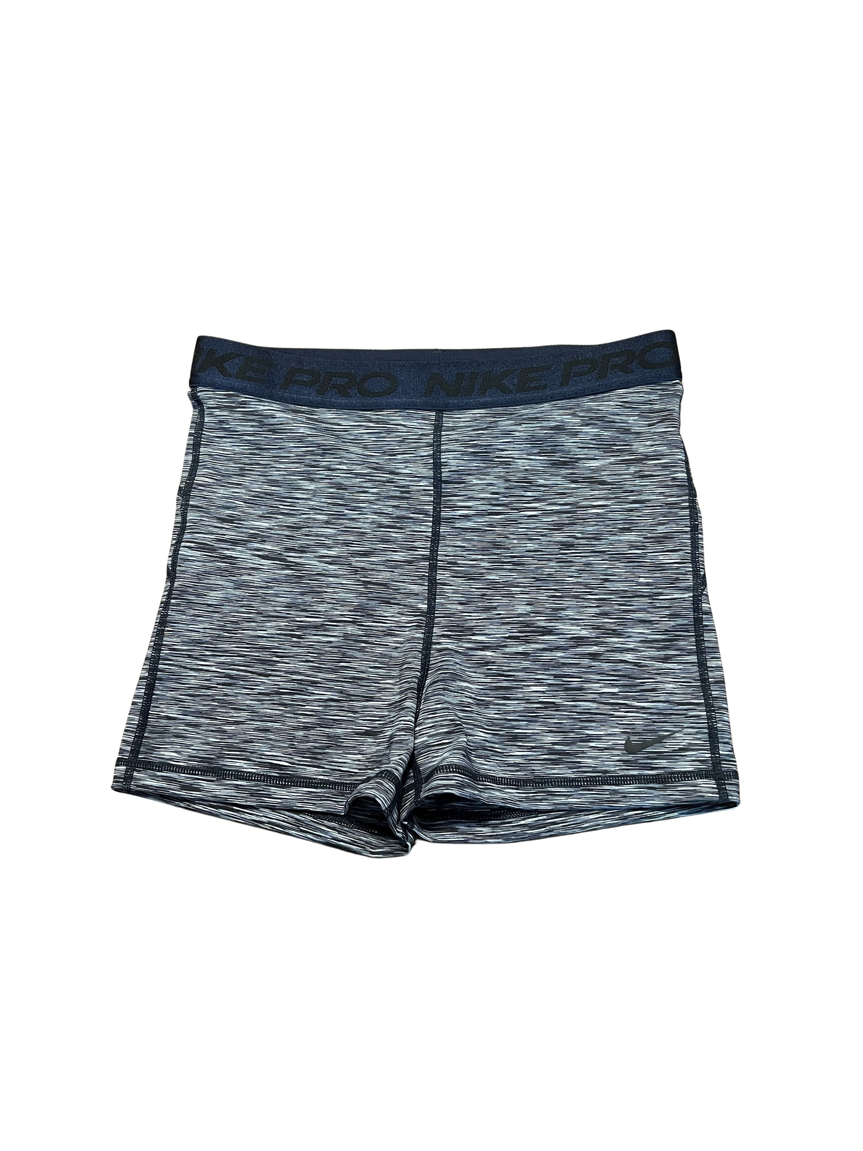 Nike Pro Compression Shorts Black White Space Dye Print