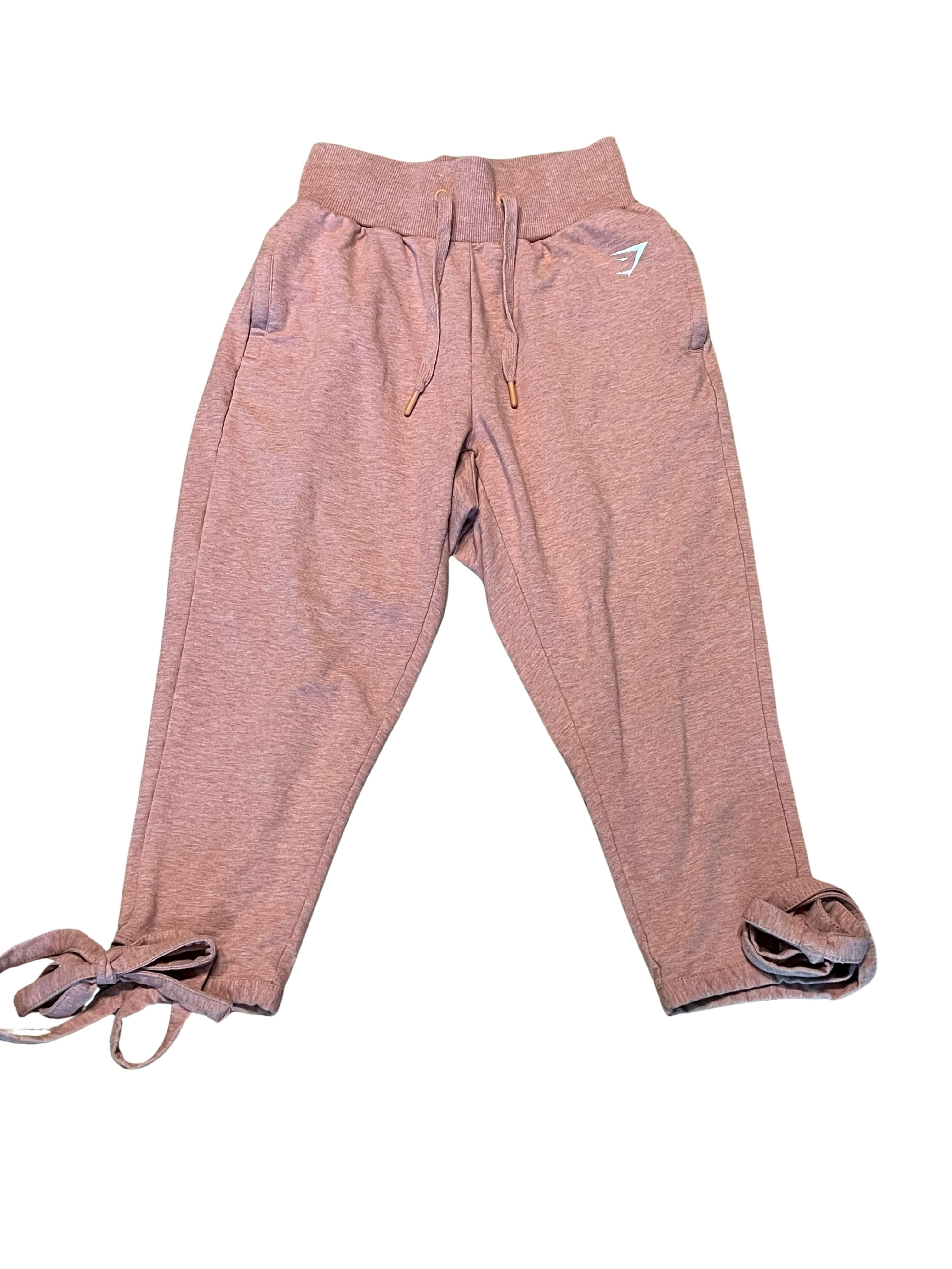 Gymshark Women's Small Pink Jogger Sweatpants with Ankle Ties