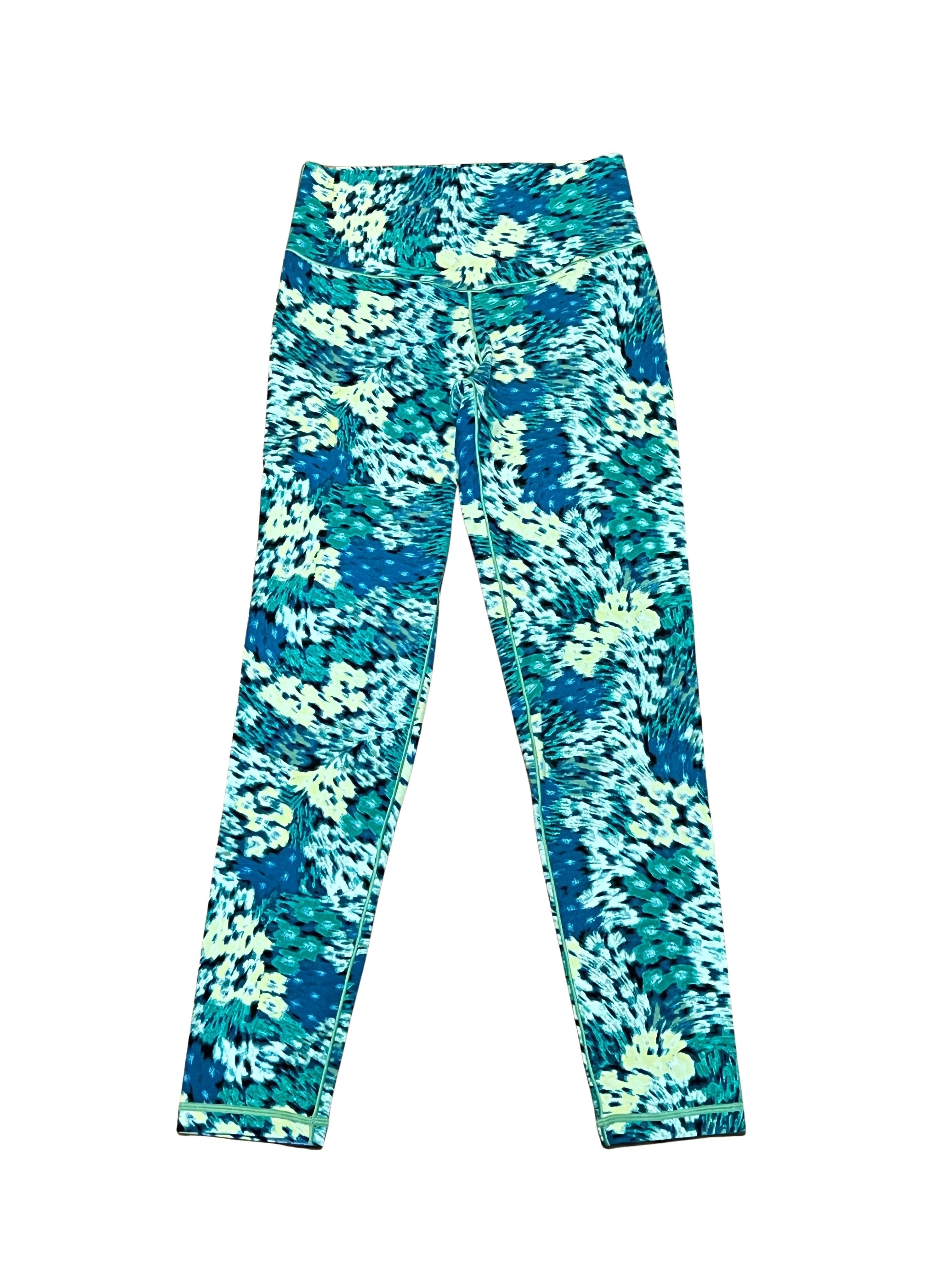 Offline by Aerie 7/8 Hi-Rise Leggings Teal Floral Print Size S NWT