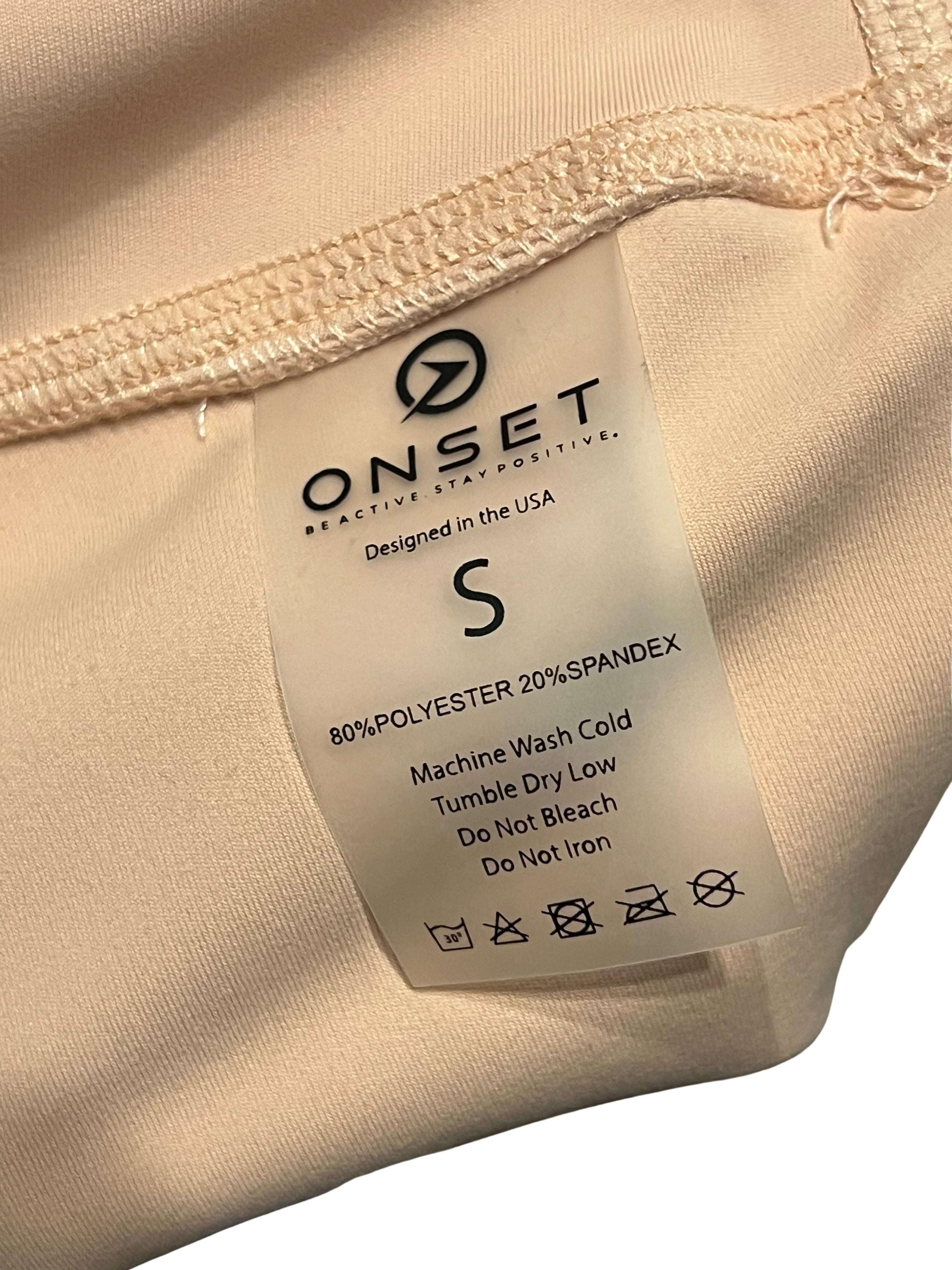 Onset Women's High-Waist Biker Shorts Blush Pink Size S NWT