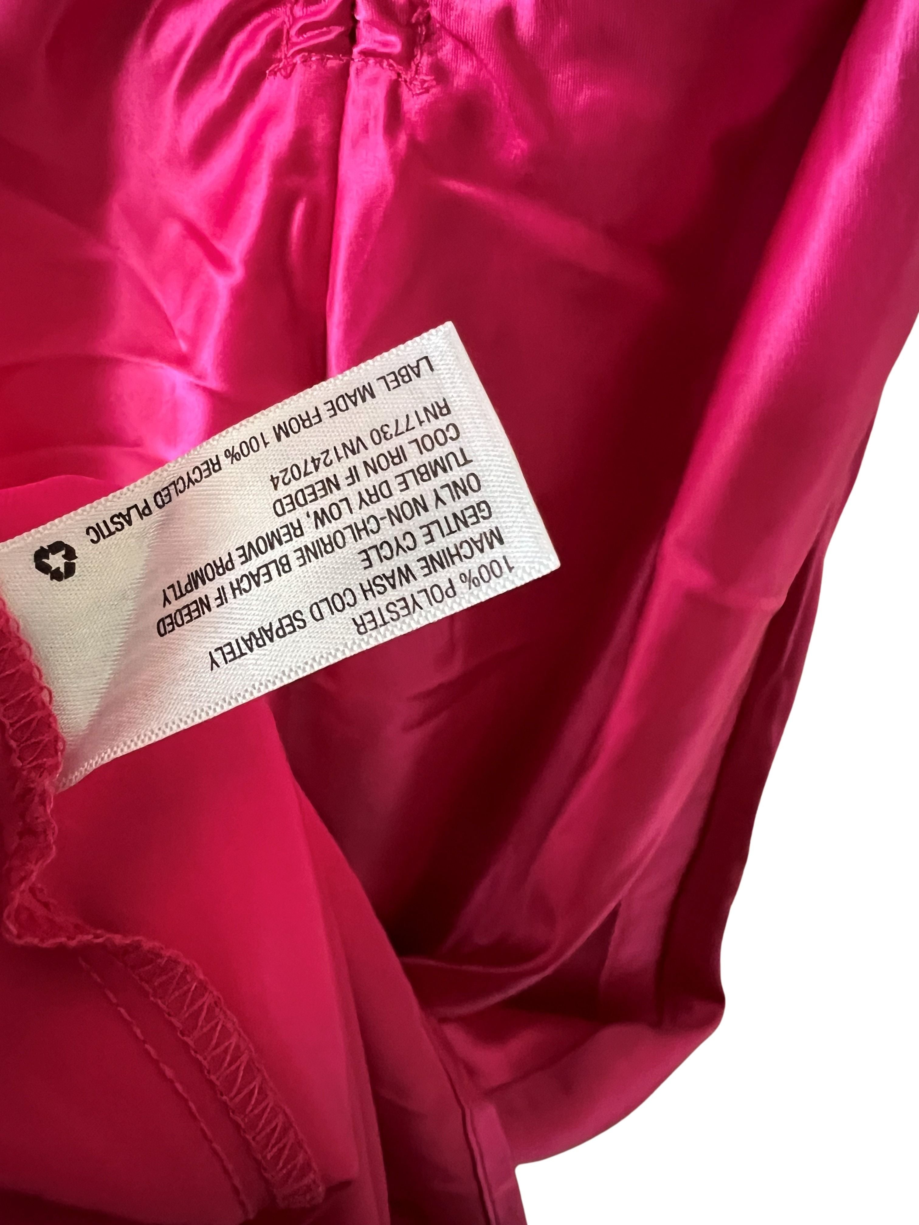 A New Day Hot Pink Satin Slip Midi Dress Size XS