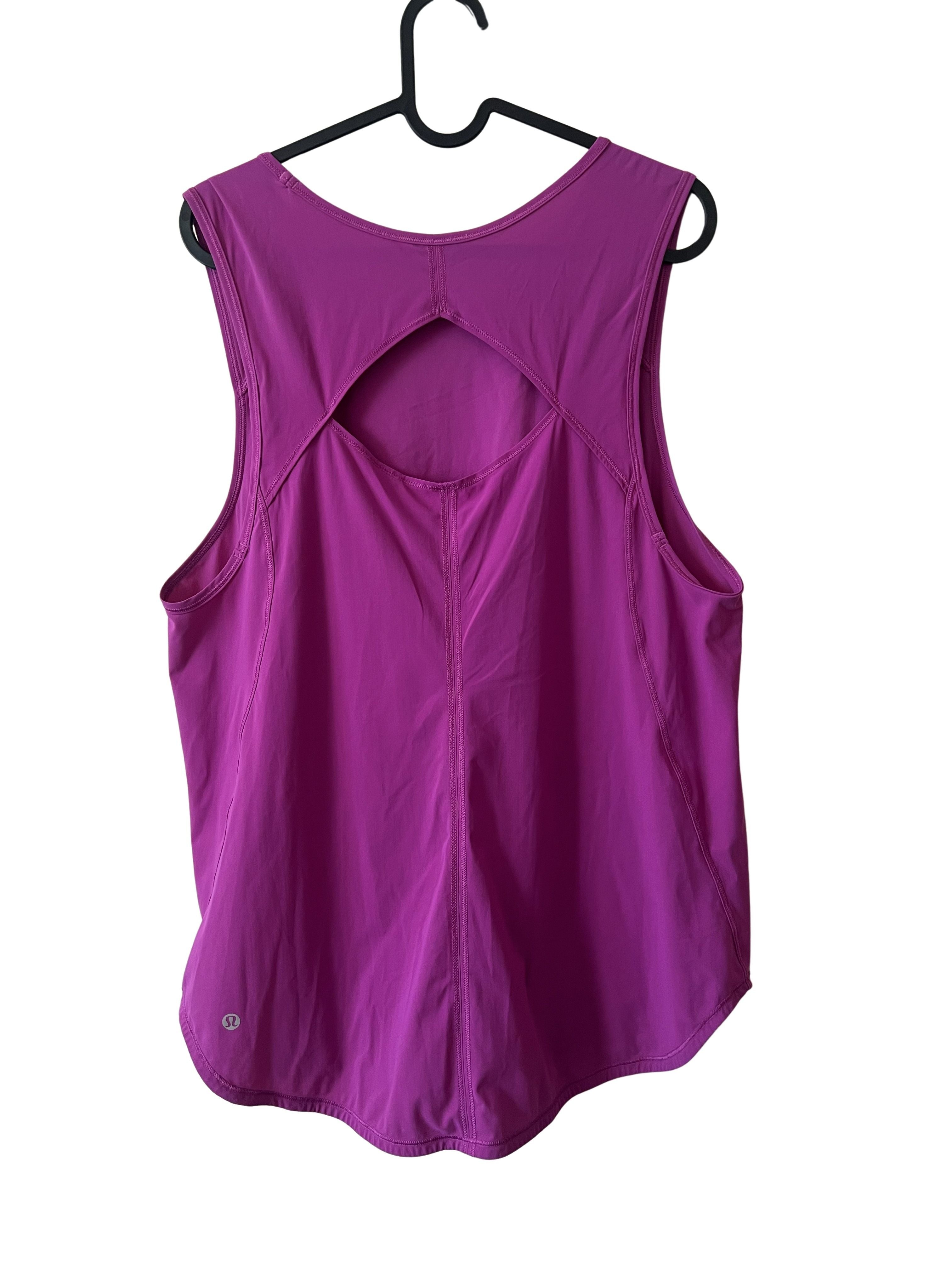 Lululemon Women's Magenta Cutout Back Tank Top Size S
