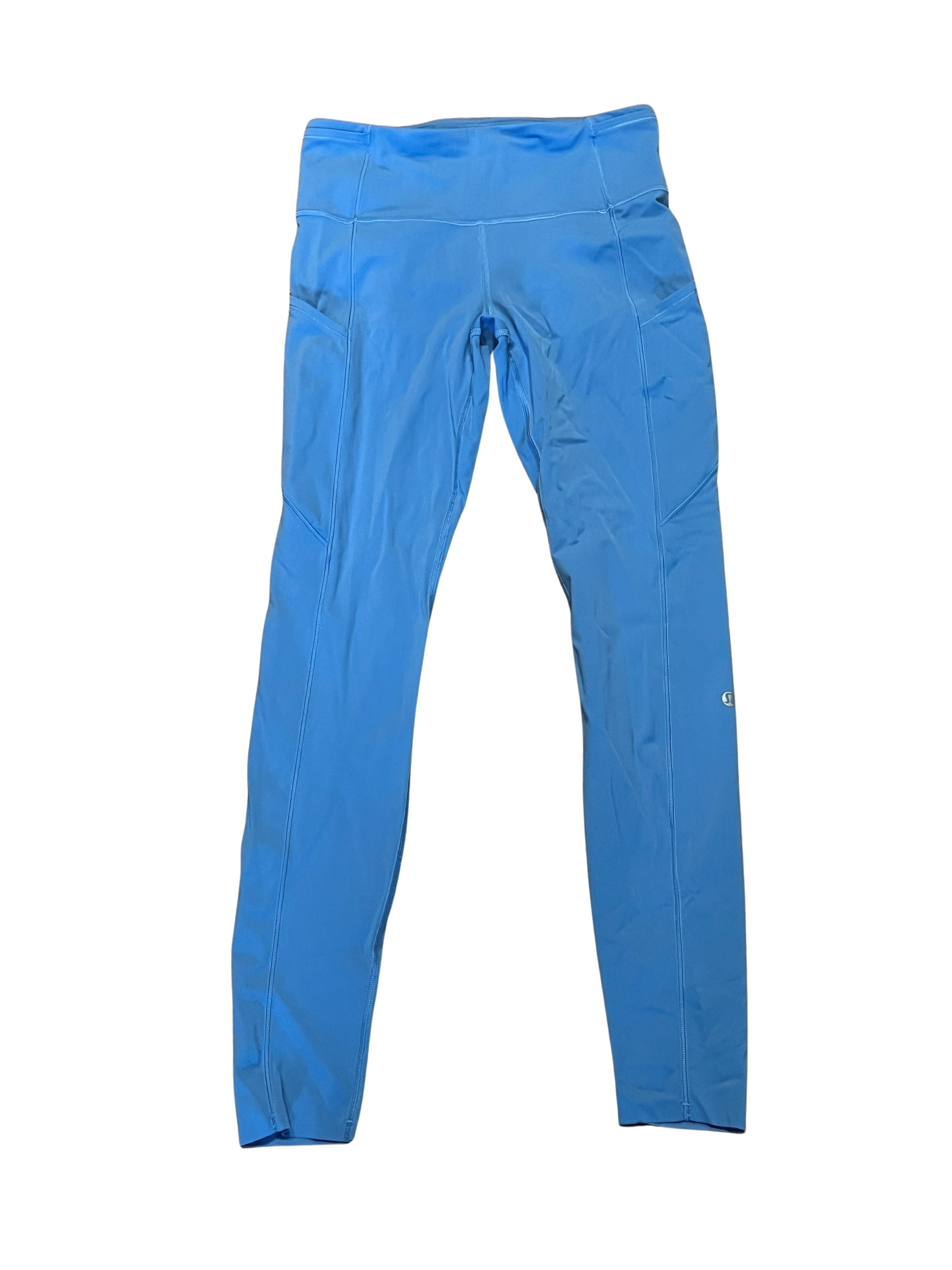 Lululemon Blue High-Rise Leggings with Side Pockets