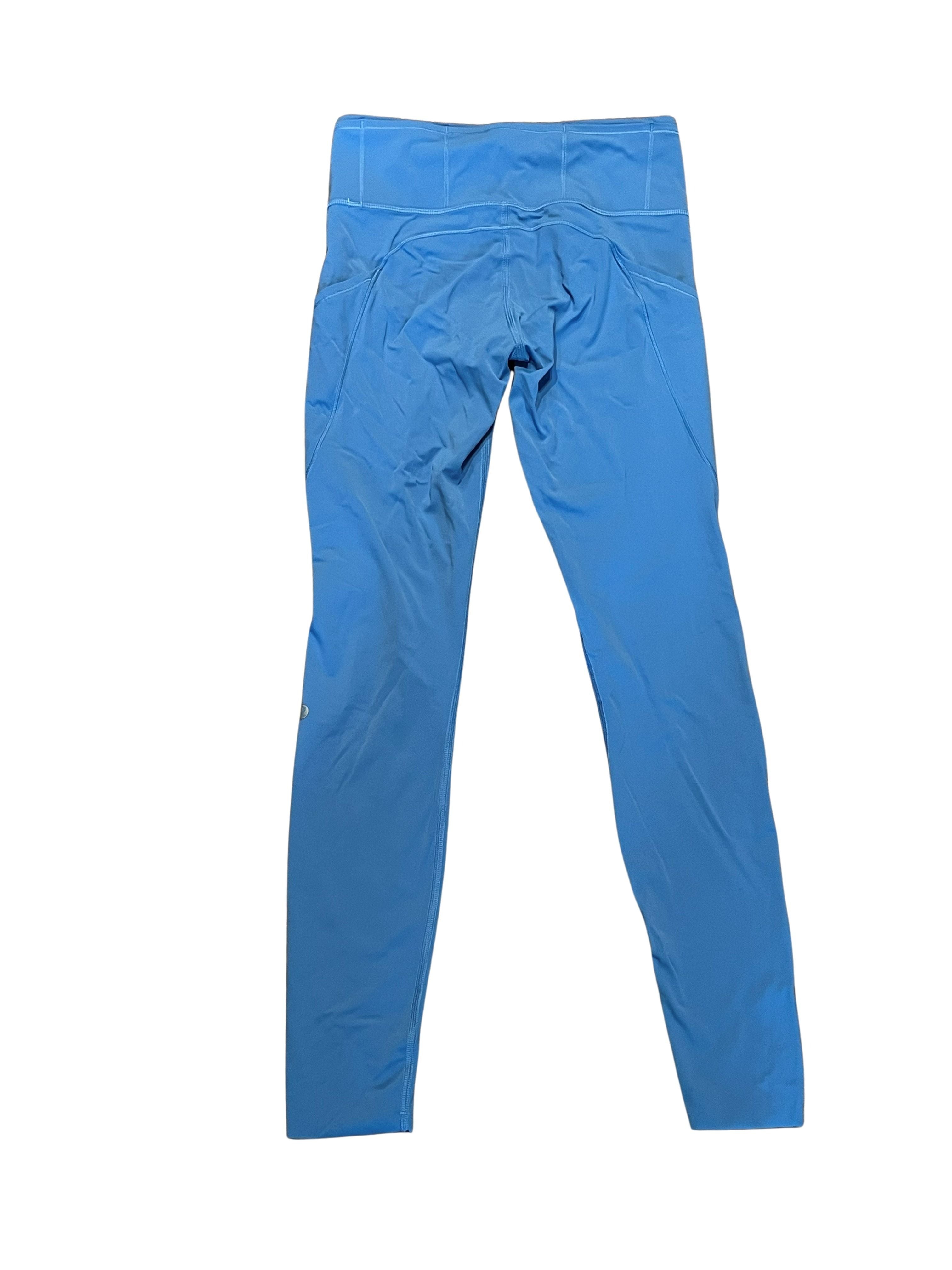 Lululemon Blue High-Rise Leggings with Side Pockets