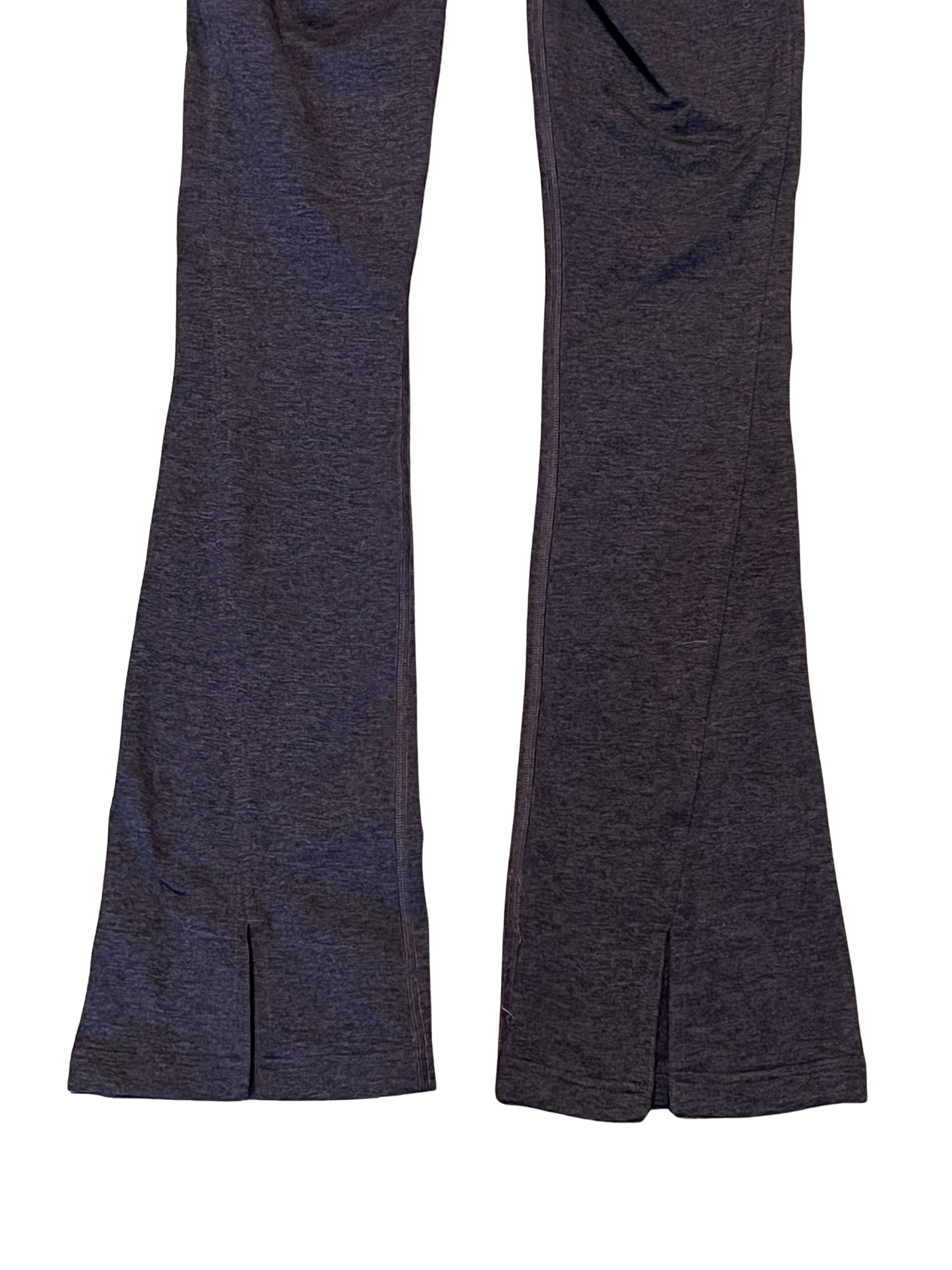 Lululemon Groove Flare Leggings - Heathered Purple/Black, Size 2