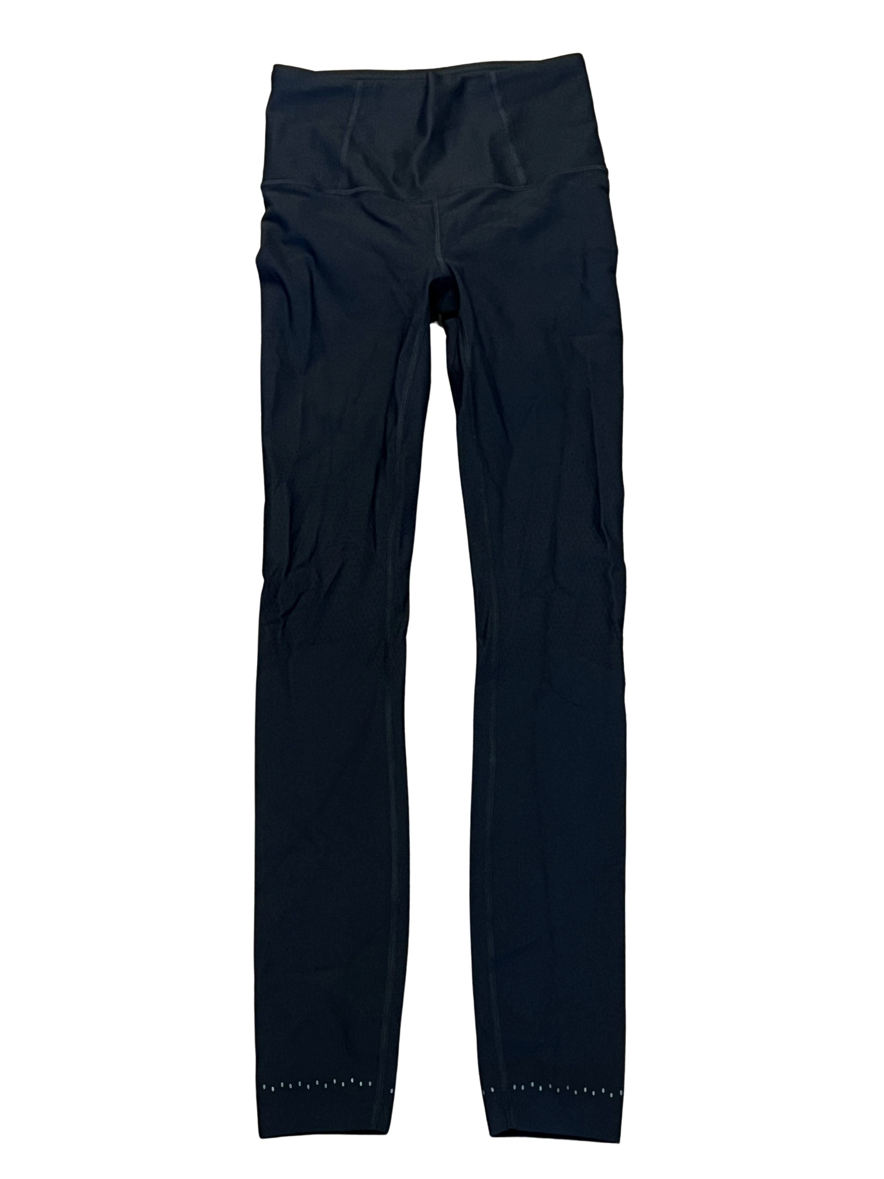 Lululemon Black High-Waist Leggings with Reflective Detail