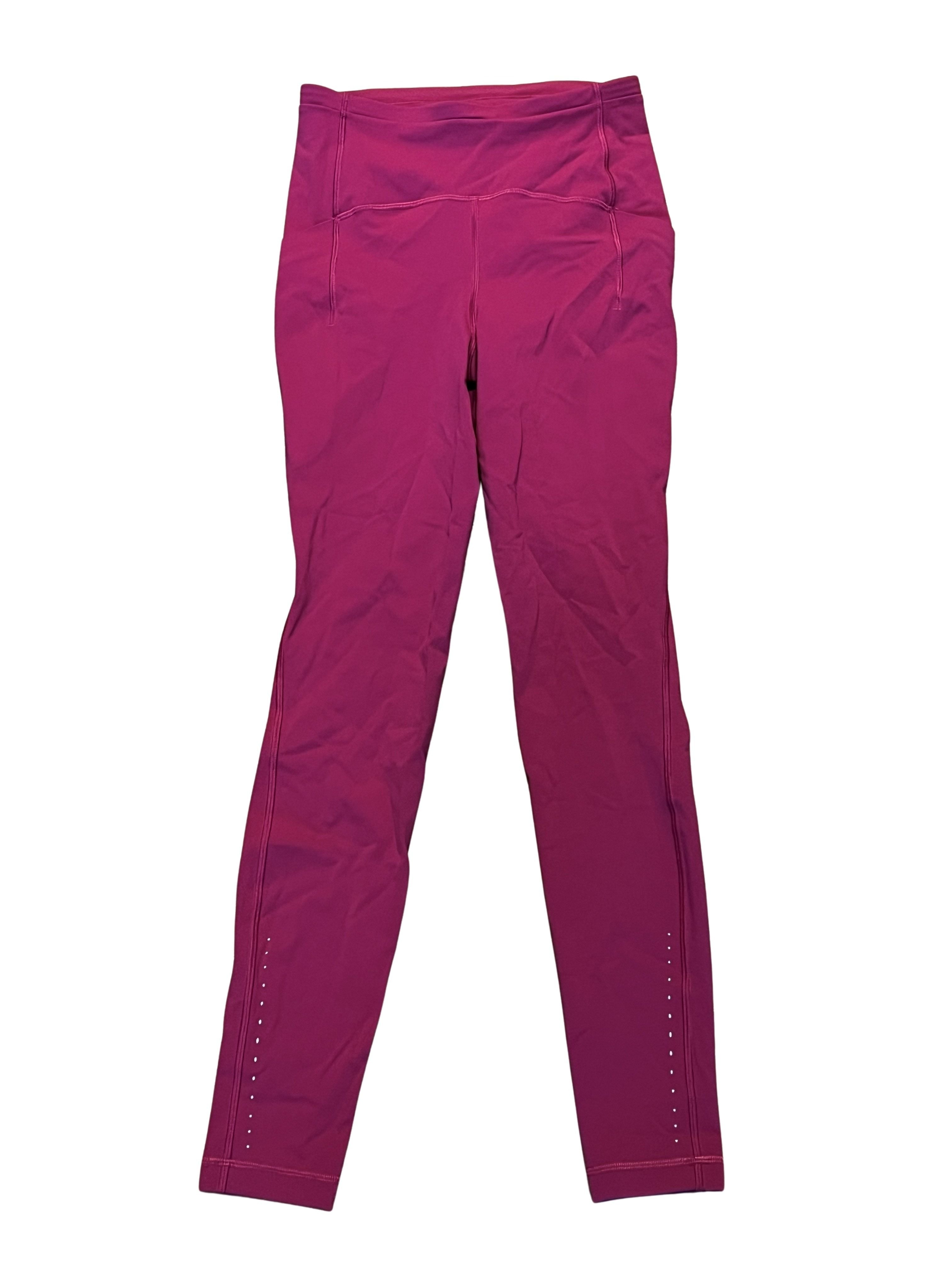Lululemon Women's Magenta Leggings with Side Pocket