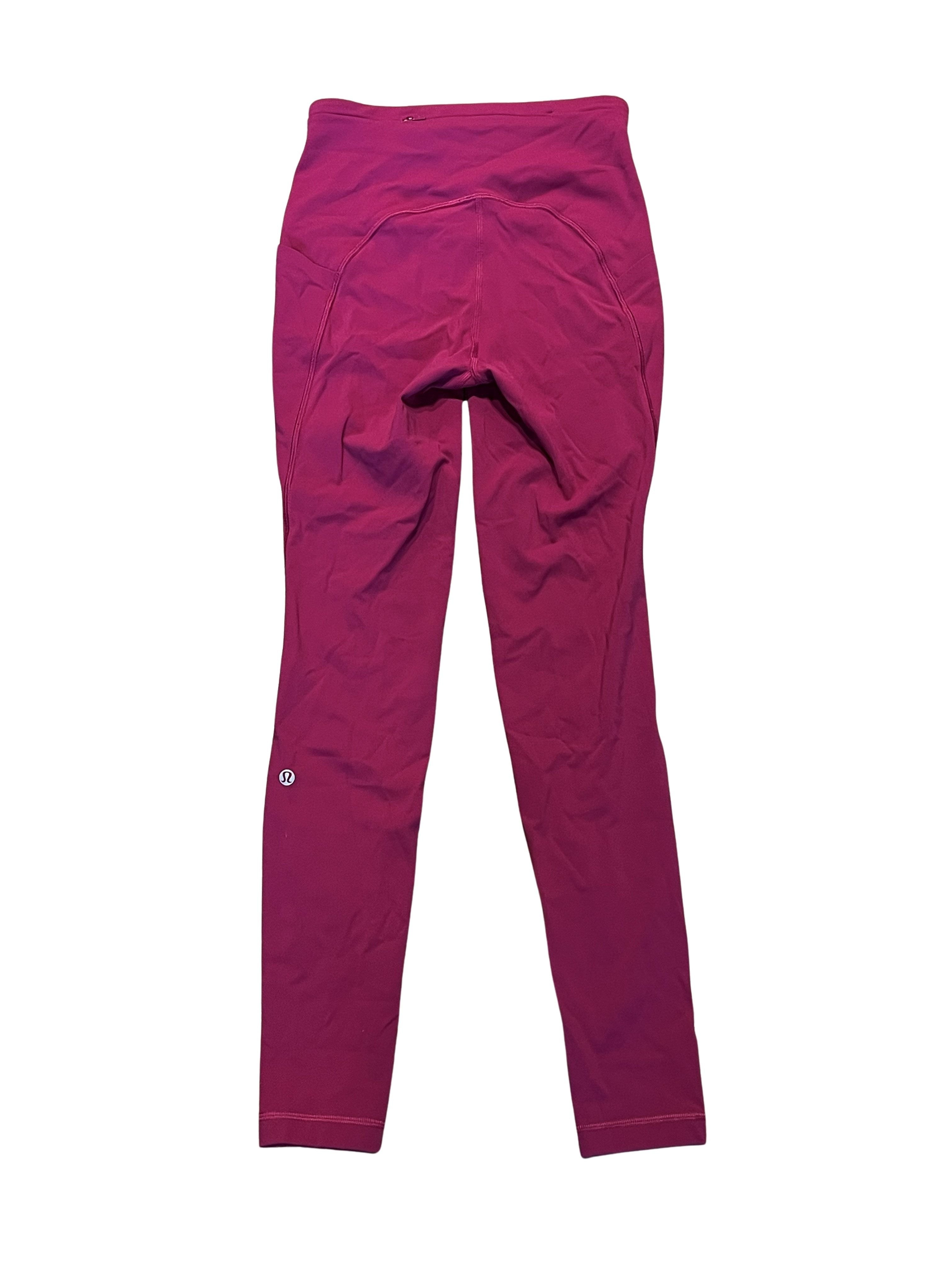 Lululemon Women's Magenta Leggings with Side Pocket