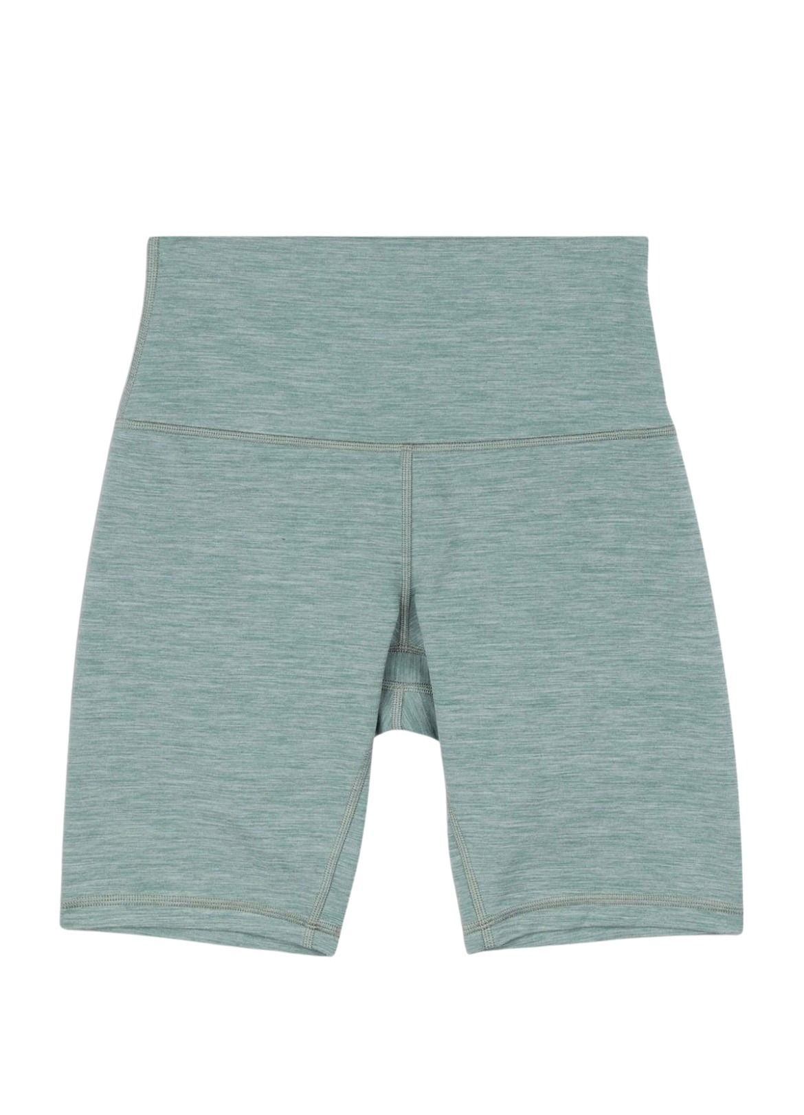 Lululemon Sage Green Heather High-Waisted Biker Shorts