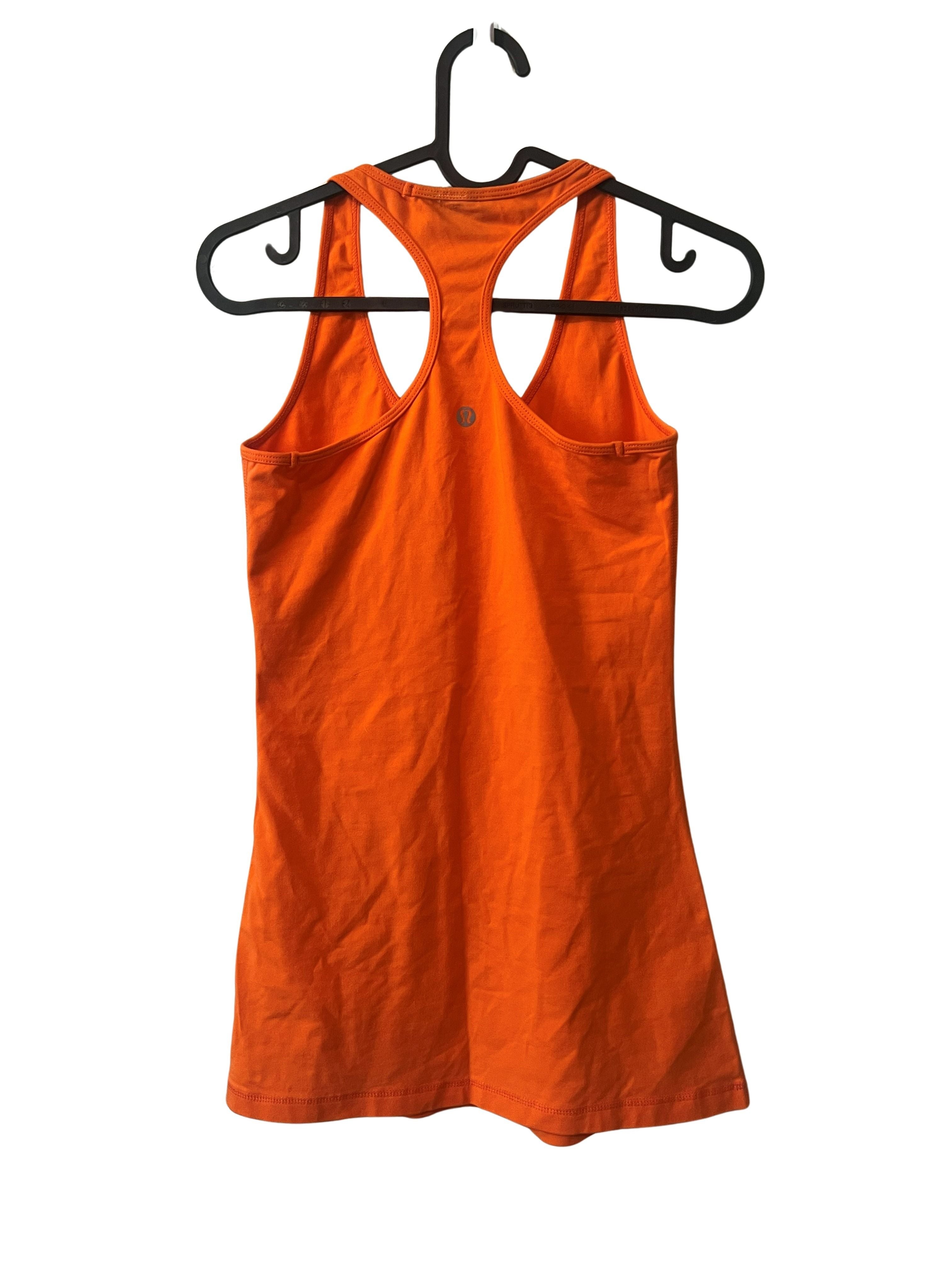 Lululemon Orange Racerback Tank Top