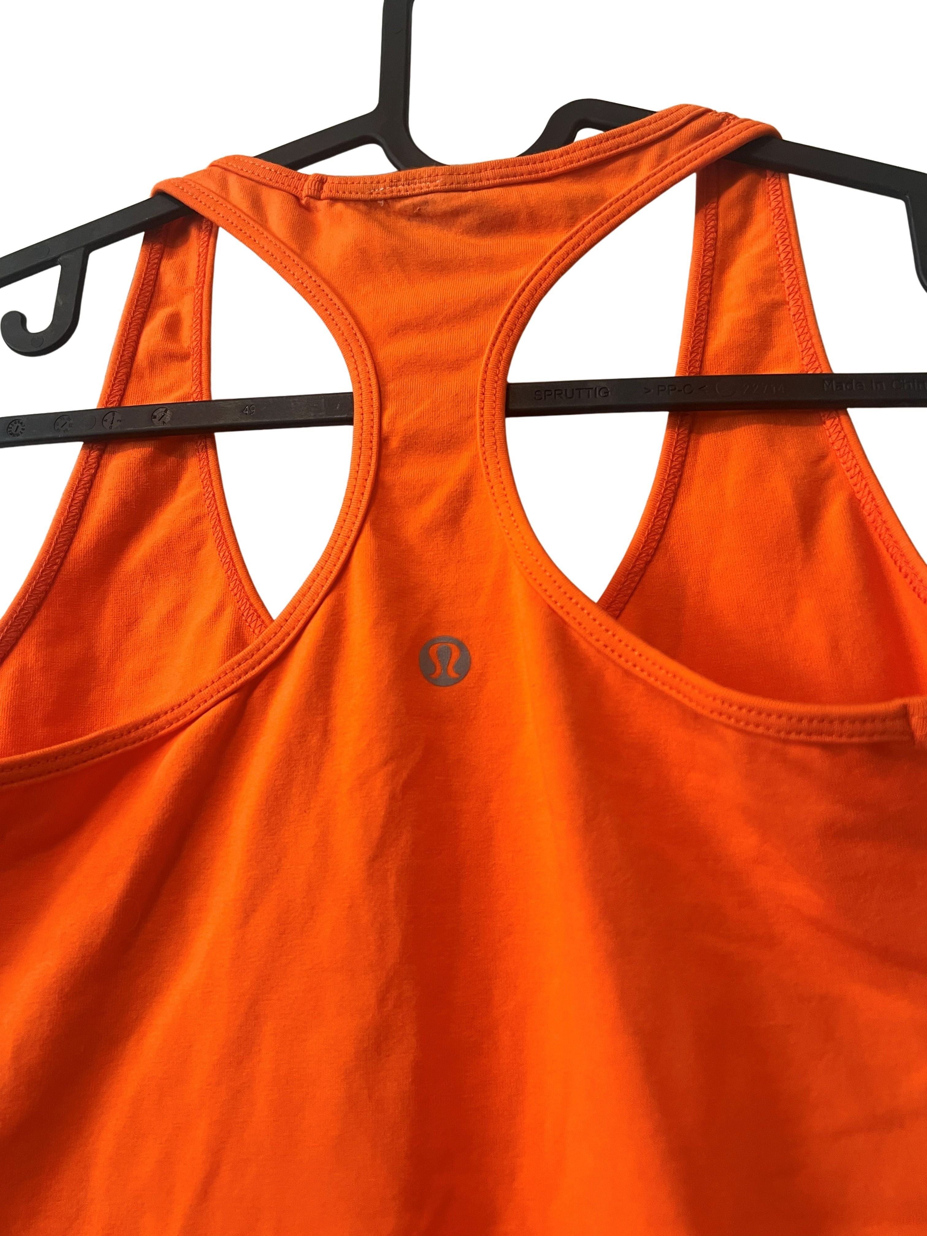 Lululemon Orange Racerback Tank Top