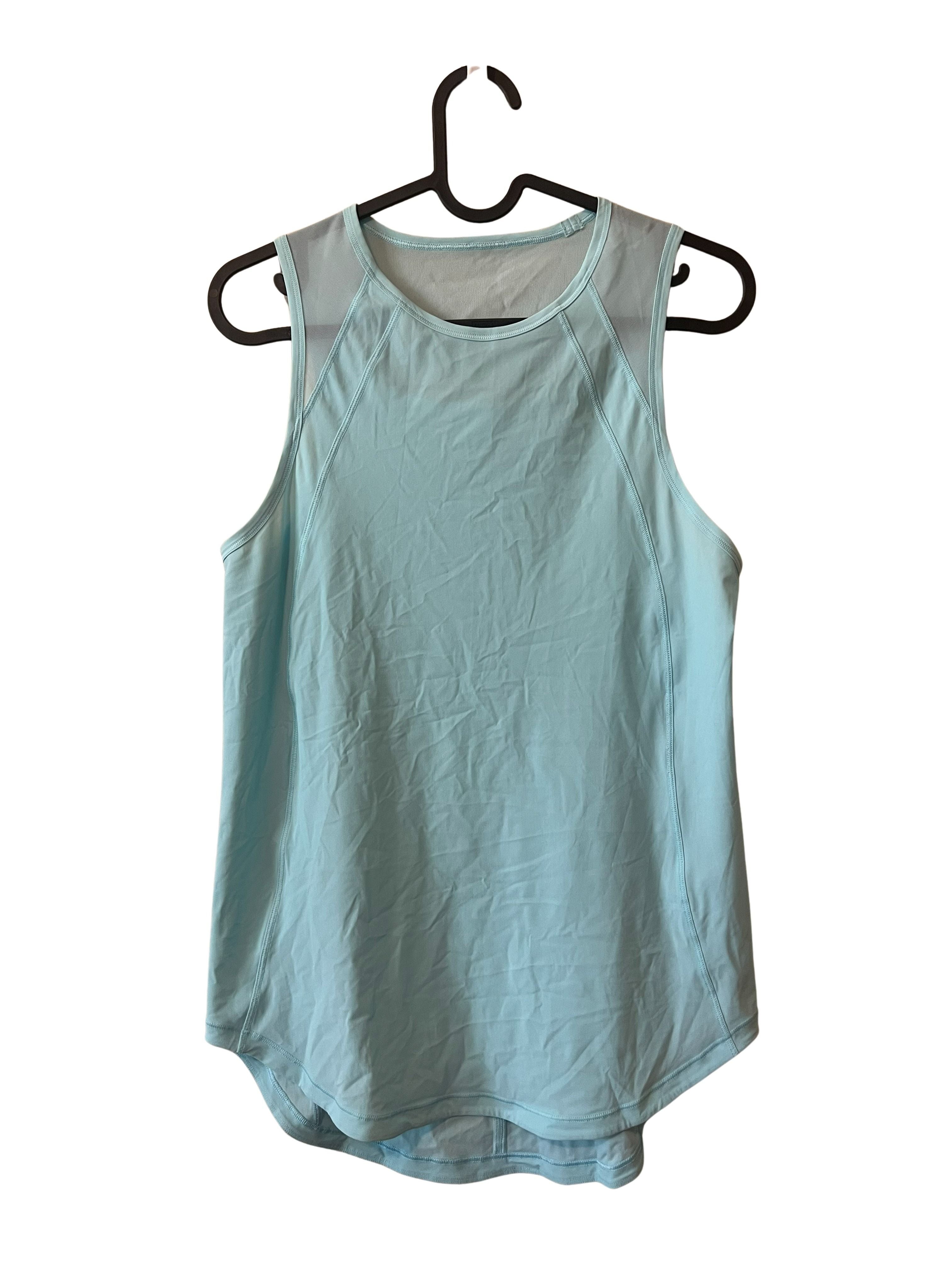 Lululemon Light Blue Mesh Panel Racerback Tank Top