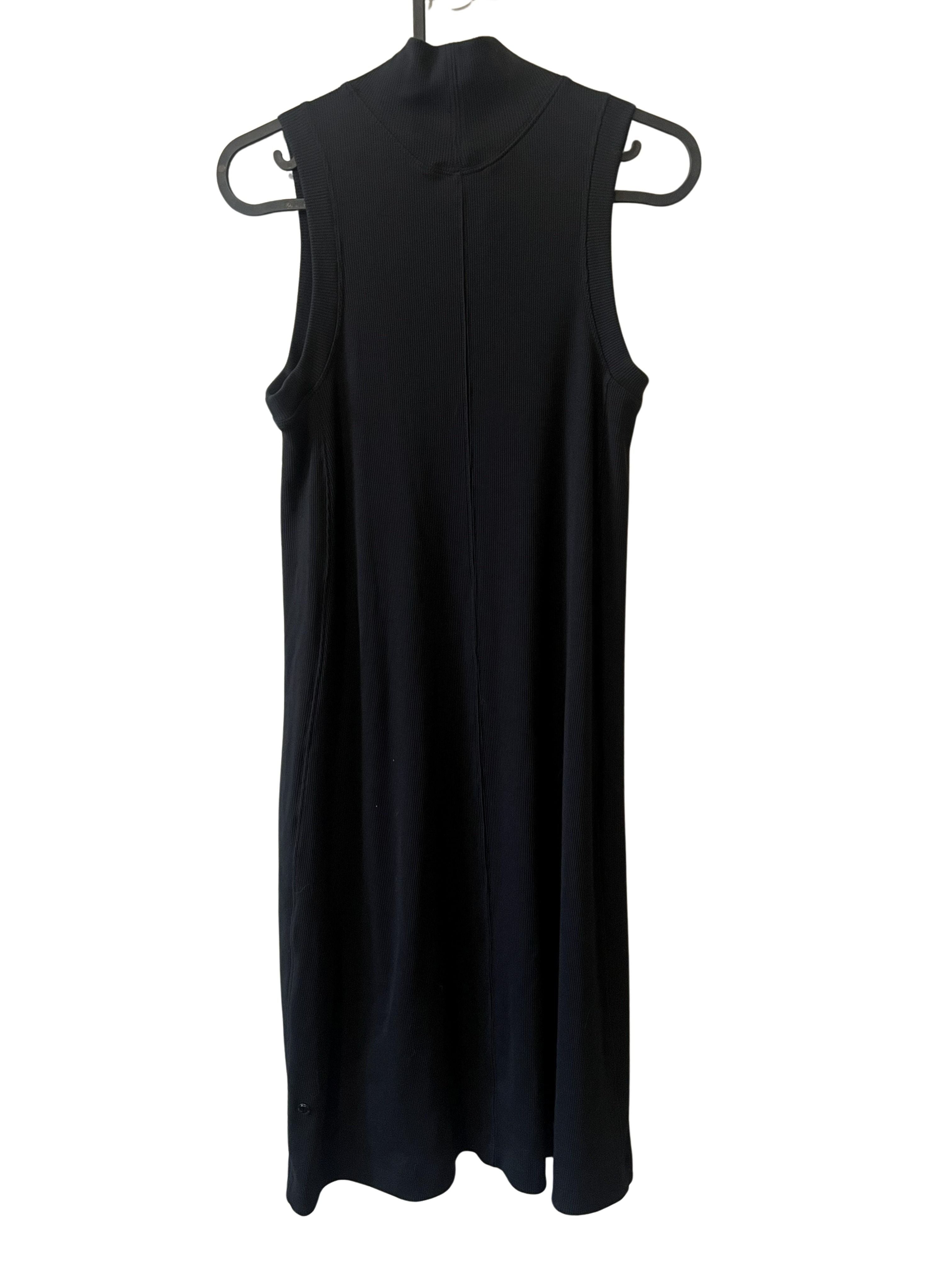 Lululemon Black Ribbed Sleeveless Mock Neck Swing Dress