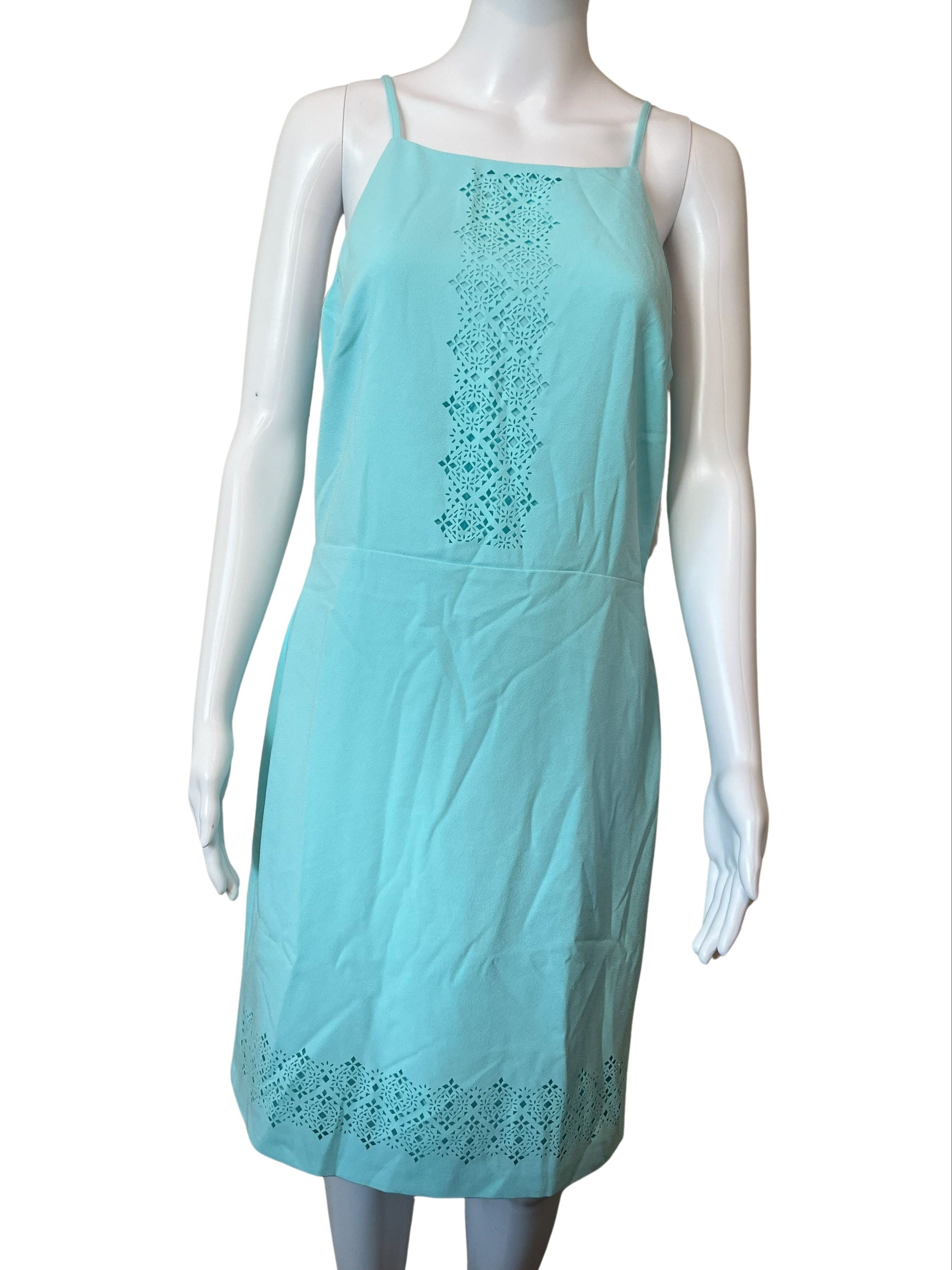 Banana Republic Mint Sheath Dress with Laser-Cut Detail - Petite 10