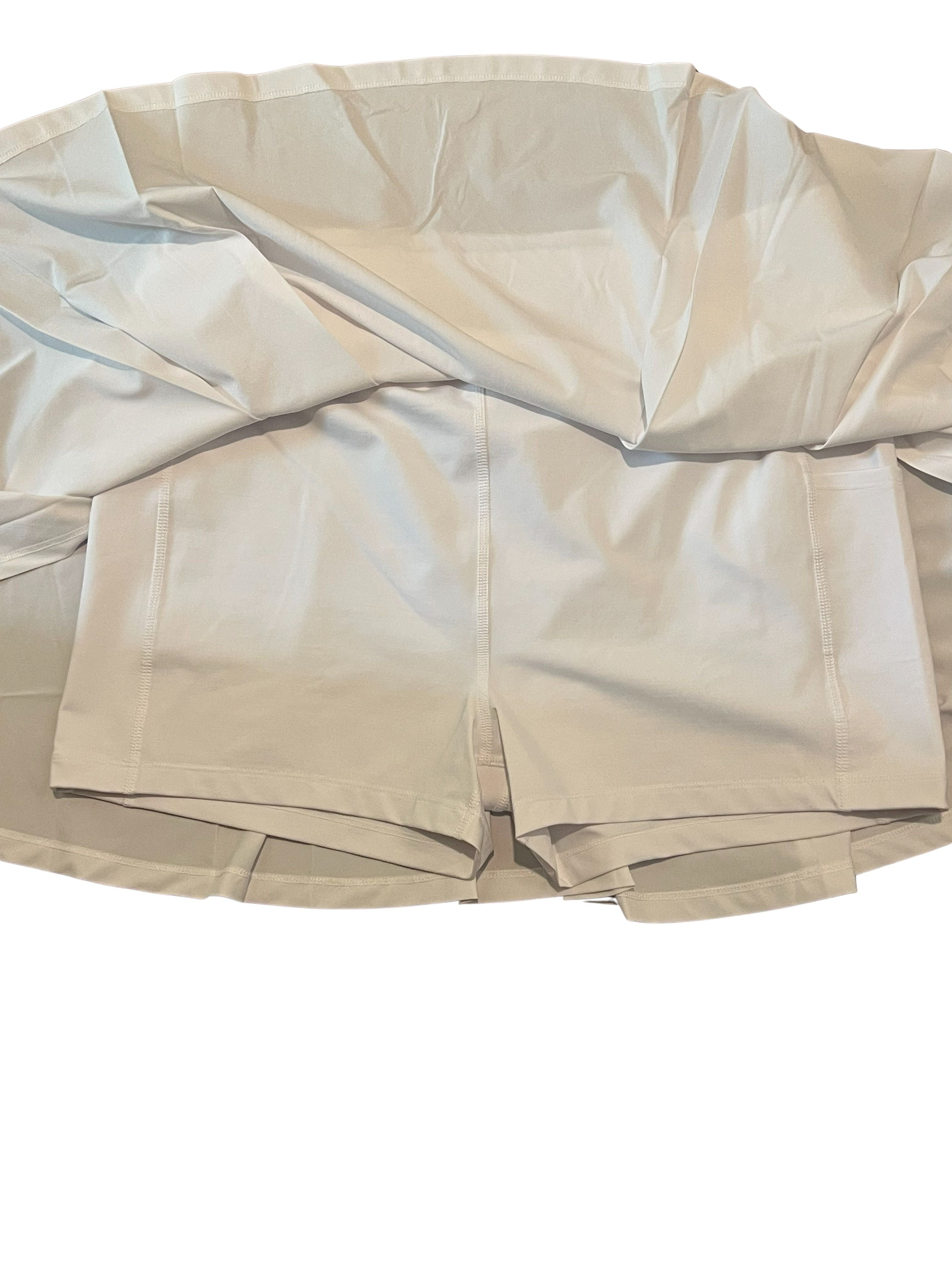 Beyond Yoga White Pleated Athletic Skirt - Size XL