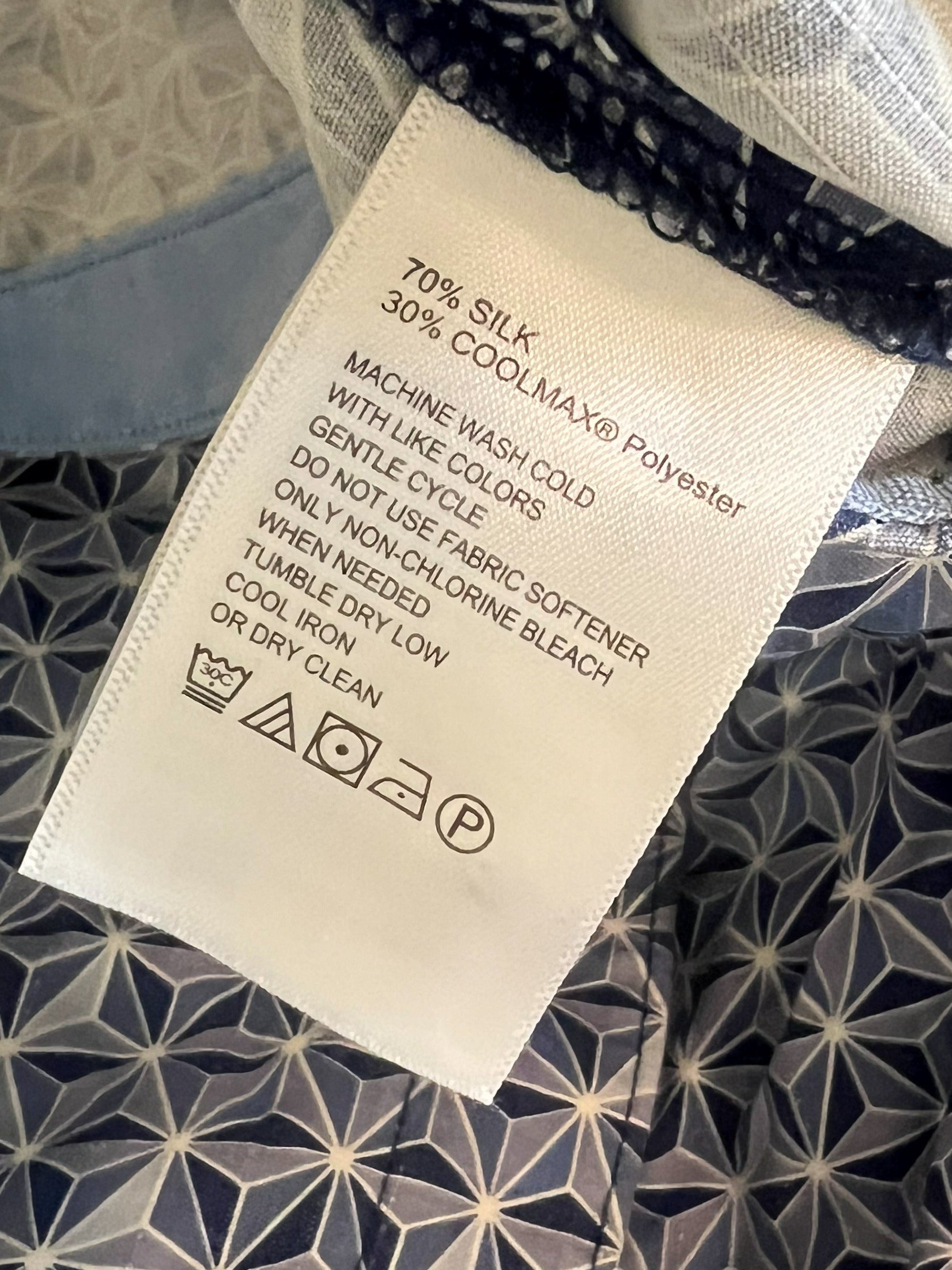 Tommy Bahama Men's Blue Geometric Print Short Sleeve Button-Up Shirt, Size XXL