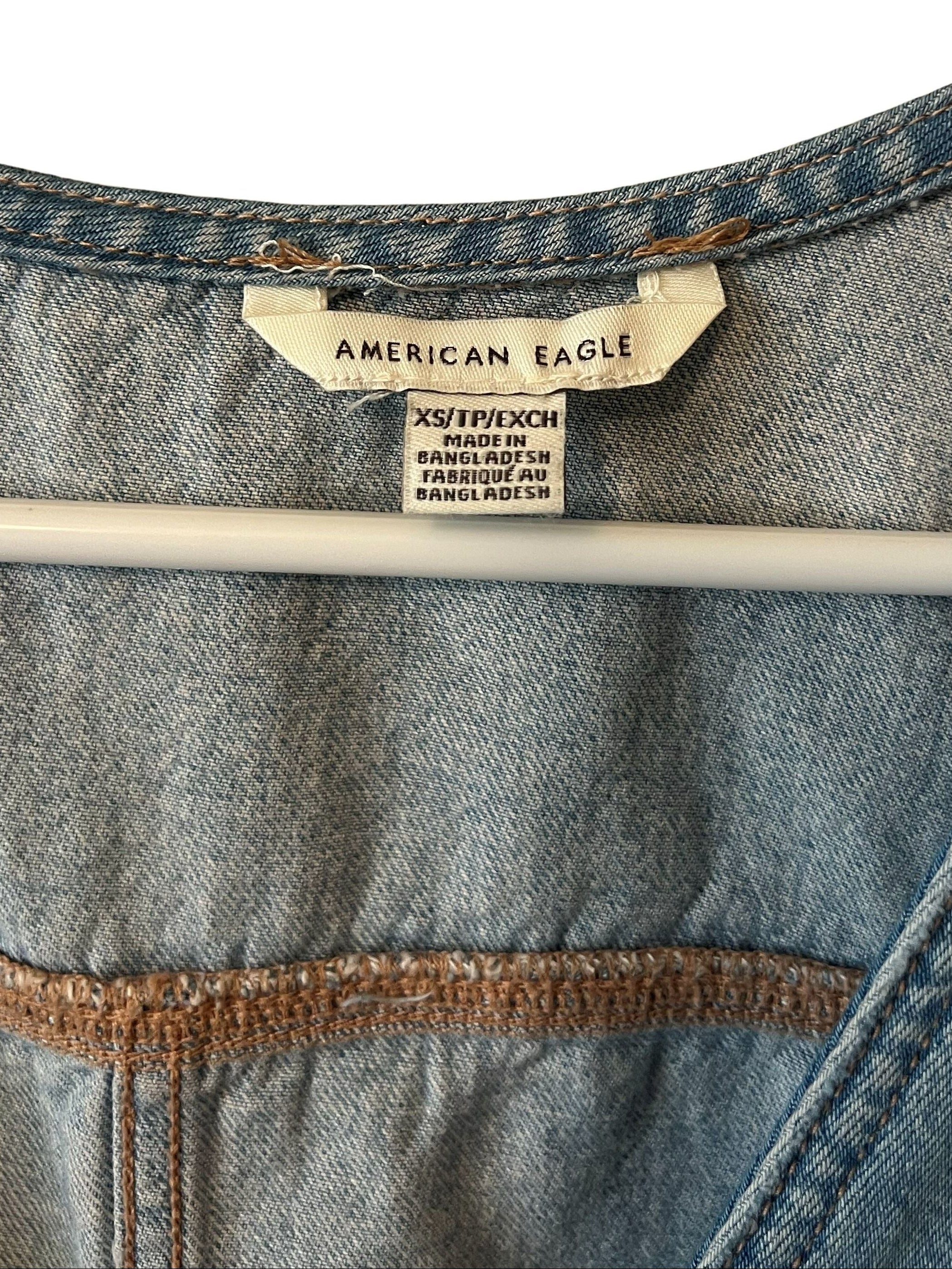American Eagle Denim Overall Mini Dress - Women's XS