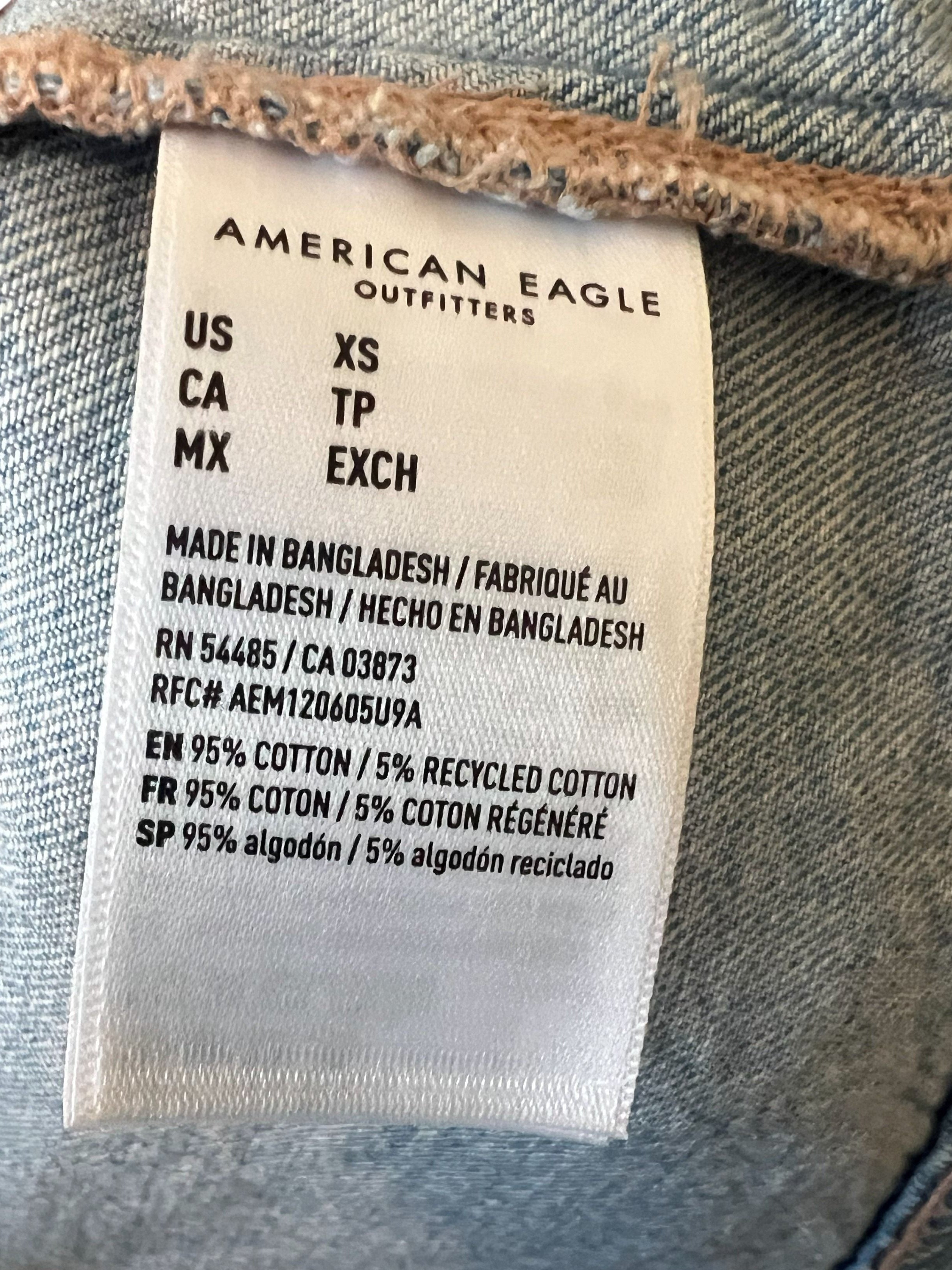 American Eagle Denim Overall Mini Dress - Women's XS