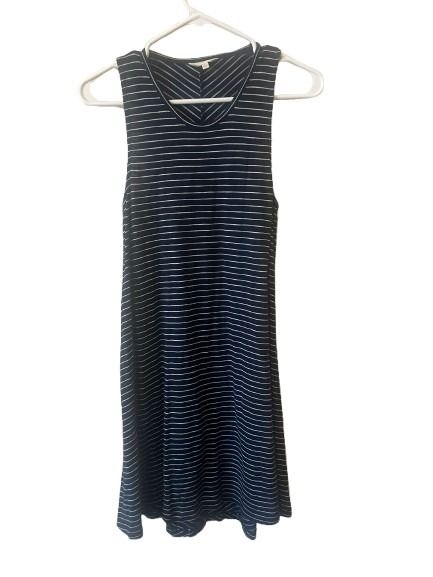 Madewell Navy Striped Sleeveless Swing Dress - Size S