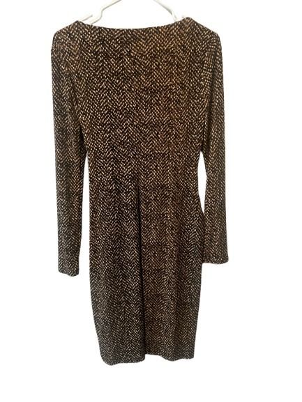 Lauren Ralph Lauren Wrap Dress Herringbone Print Size 4