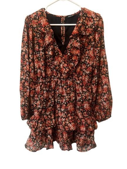 Nasty Gal Collection Floral Ruffle Wrap Dress - US 2 - NWT