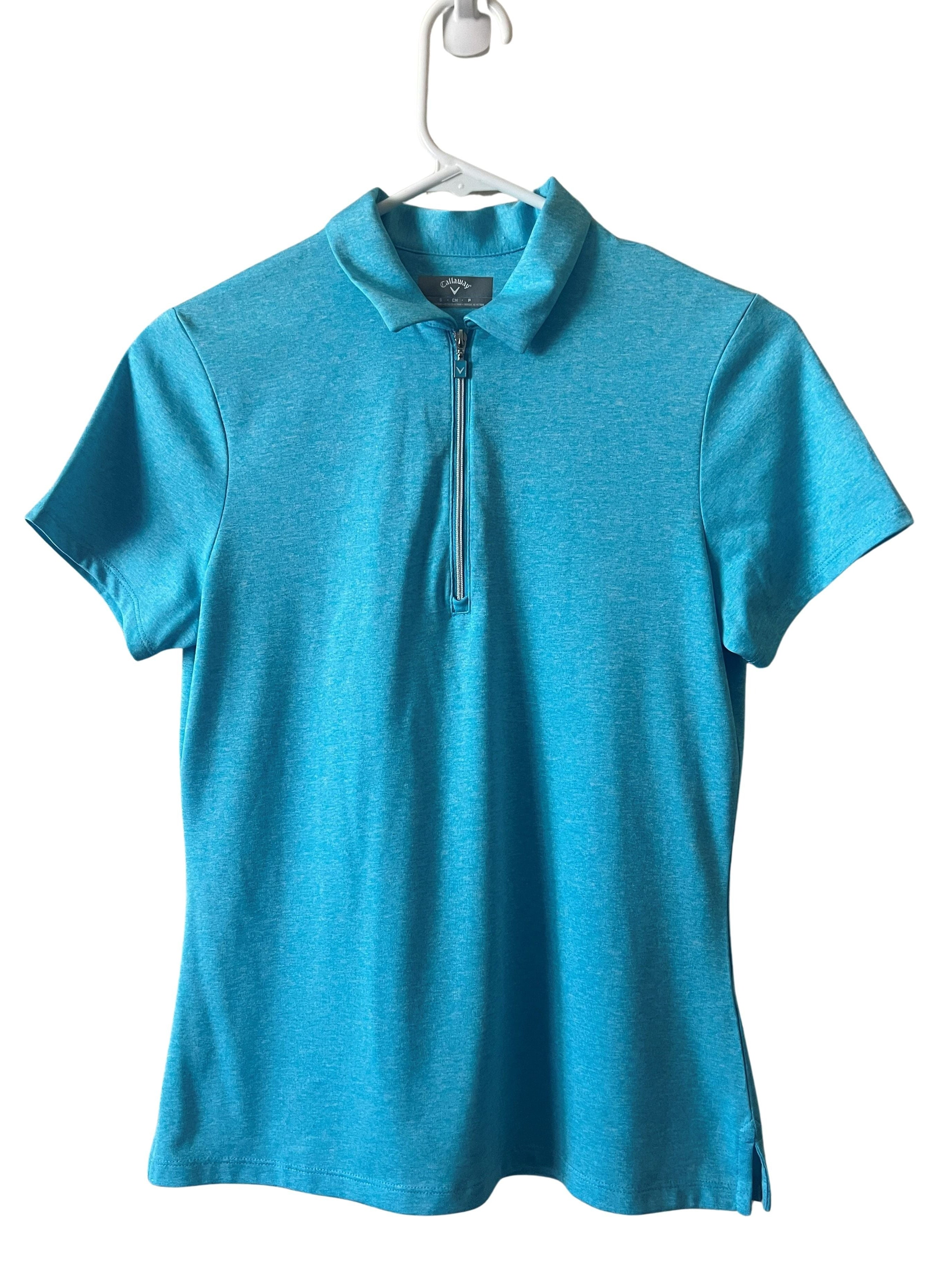 Callaway Women's Small Turquoise Quarter-Zip Golf Polo Shirt