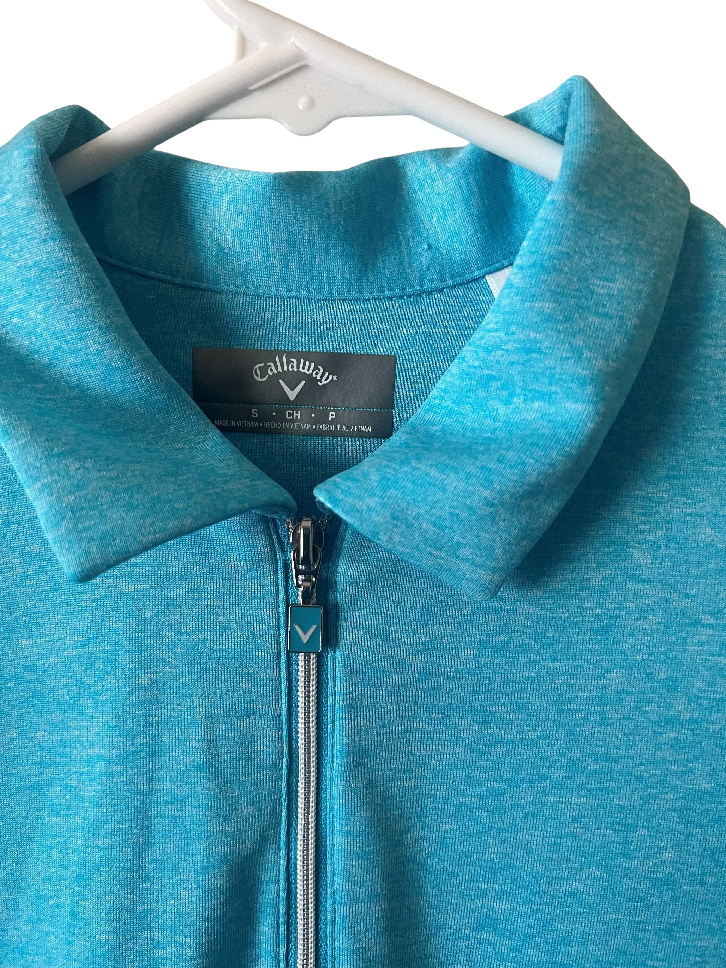 Callaway Women's Small Turquoise Quarter-Zip Golf Polo Shirt