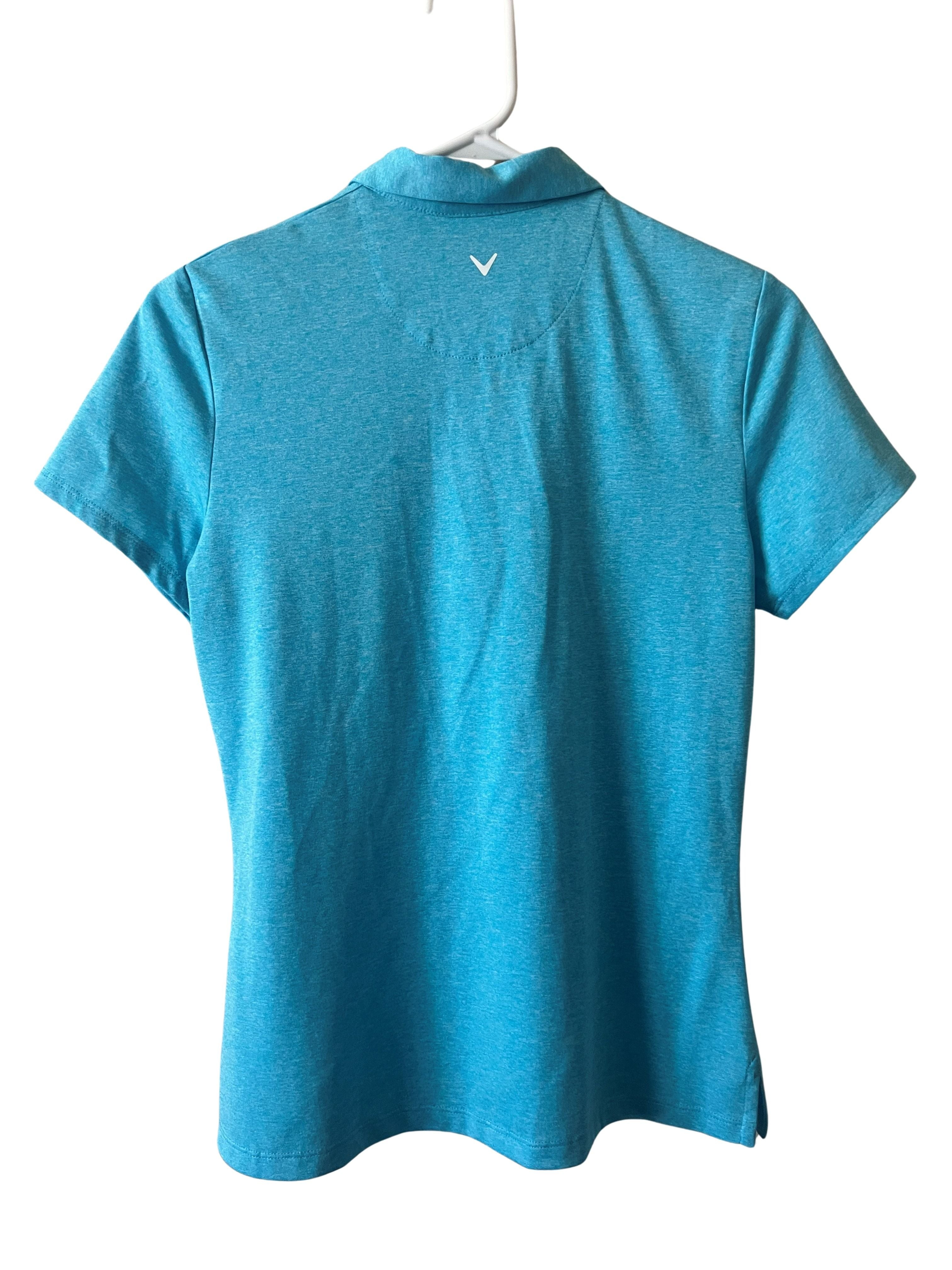 Callaway Women's Small Turquoise Quarter-Zip Golf Polo Shirt
